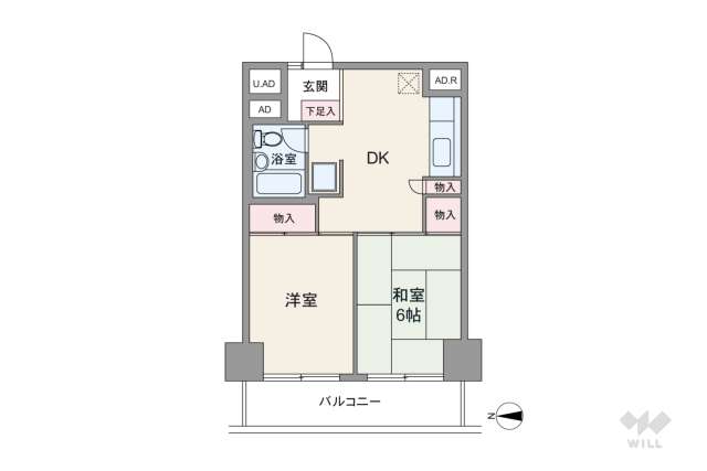西蒲田スカイハイツ:間取り図面