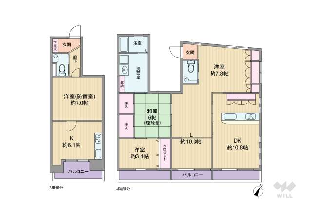 夙川ビラー:間取り図面