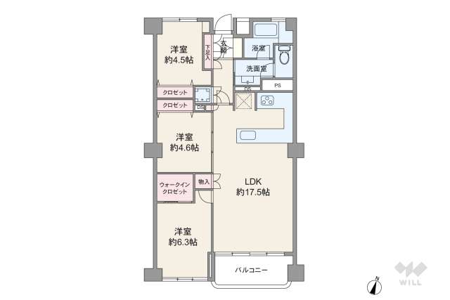 シャトー東洋:間取り図面