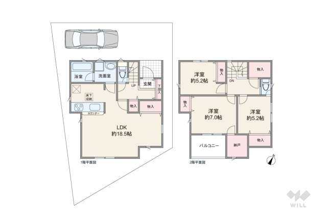尼崎市食満7丁目 一戸建て:間取り図面