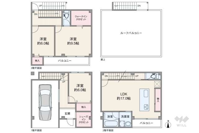 尼崎市崇徳院2丁目 一戸建て:間取り図面