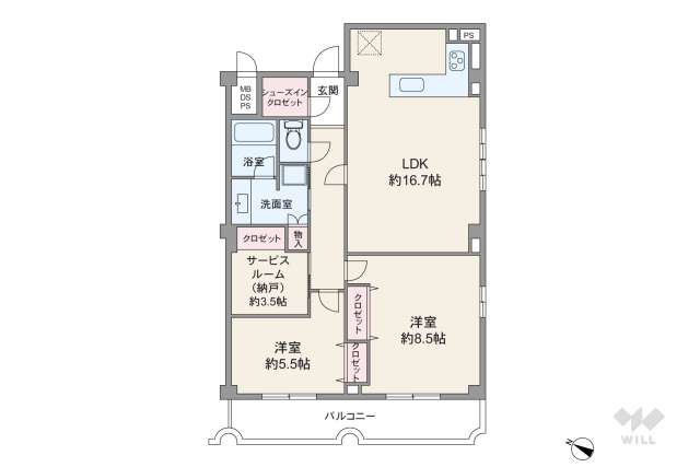 代々木ハイライズ:間取り図面