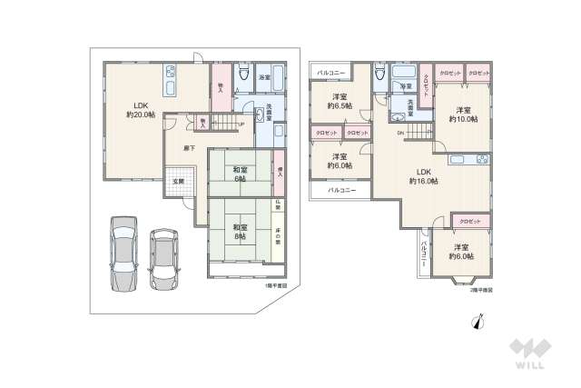 西宮市東山台2丁目 一戸建て:間取り図面