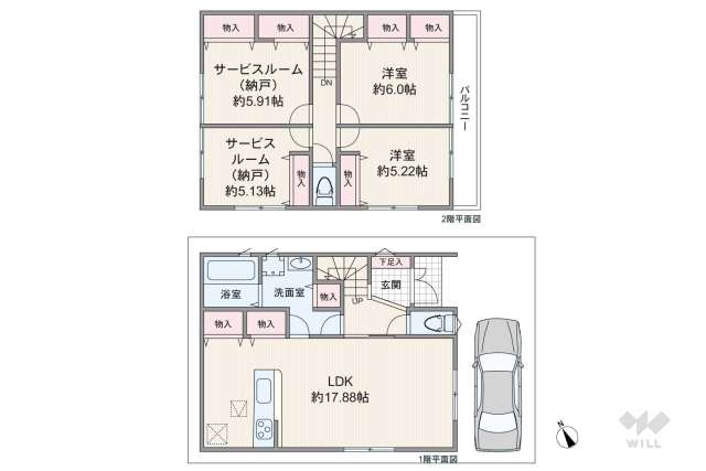伊丹市堀池2丁目 一戸建て:間取り図面