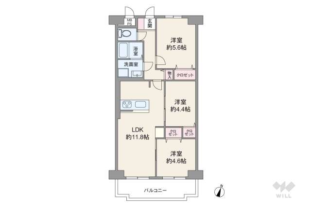 ユアサハイム新高:間取り図面
