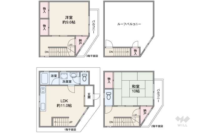 大阪市東淀川区小松3丁目 一戸建て:間取り図面