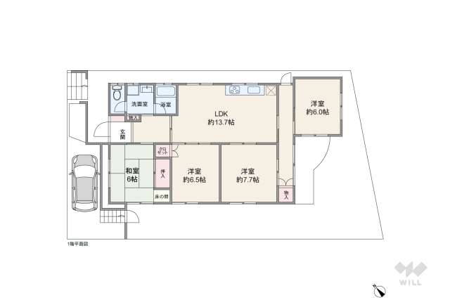 高槻市大和1丁目 一戸建て:間取り図面