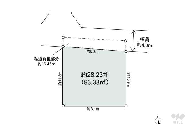 高槻市安満西の町 土地:間取り図面
