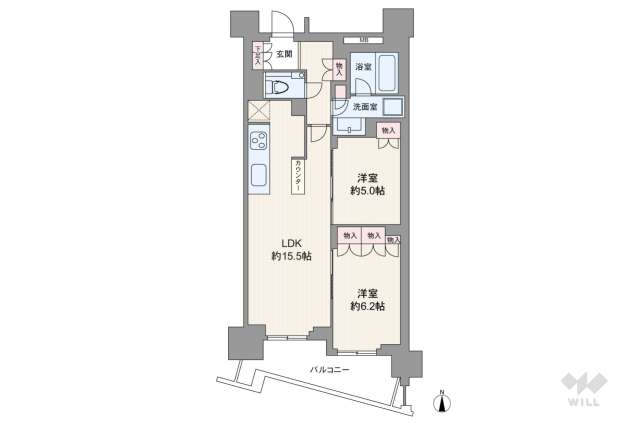 プラウド高田馬場:間取り図面
