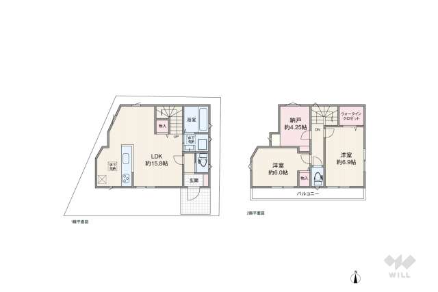杉並区松ノ木2丁目 一戸建て:間取り図面