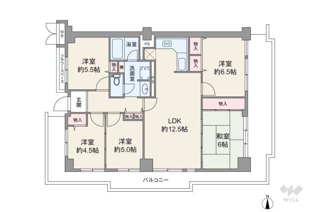 カルチェ茨木:間取り図面