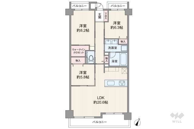 藤和目黒八雲ホームズ:間取り図面