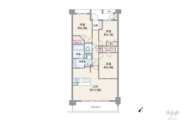 ファミールグラン南雪ヶ谷パークサイド:間取り図面