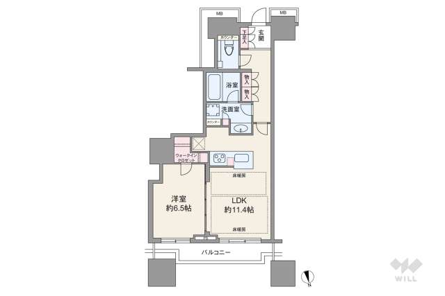 富久クロス コンフォートタワー:間取り図面