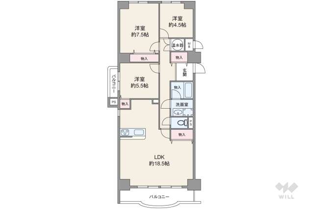 山王住宅N棟:間取り図面