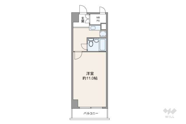 チサンマンション心斎橋:間取り図面