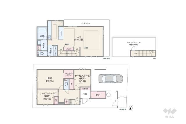 大田区雪谷大塚町 一戸建て:間取り図面