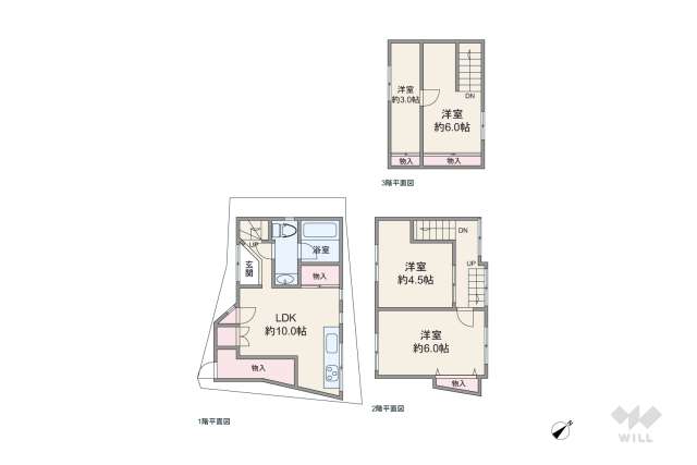 新宿区若葉3丁目 一戸建て:間取り図面