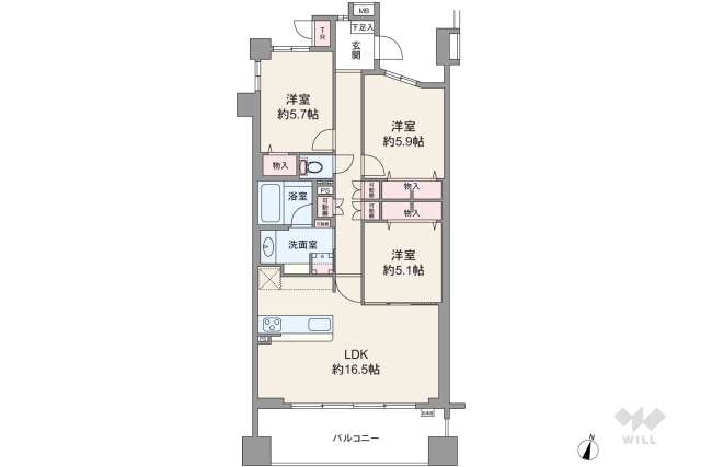 ガーデンヴィラ芦花公園:間取り図面