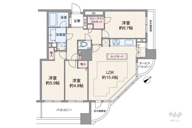 西早稲田シティタワー:間取り図面