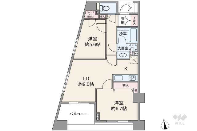 プラティーク三軒茶屋:間取り図面
