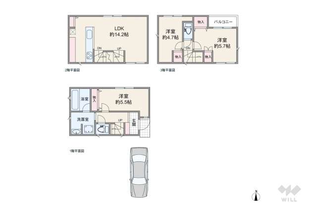 川口市川口5丁目 一戸建て:間取り図面