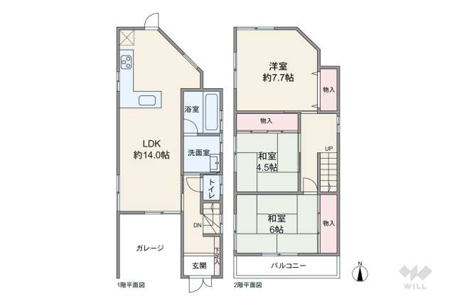 尼崎市富松町4丁目 一戸建て:間取り図面
