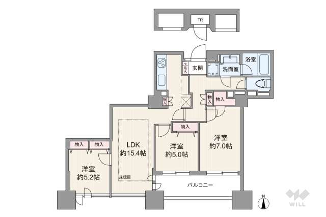 センチュリーパークタワー:間取り図面
