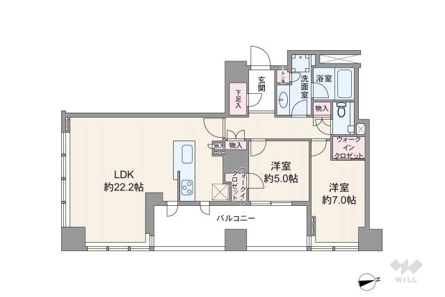 クラッシィタワー新宿御苑:間取り図面