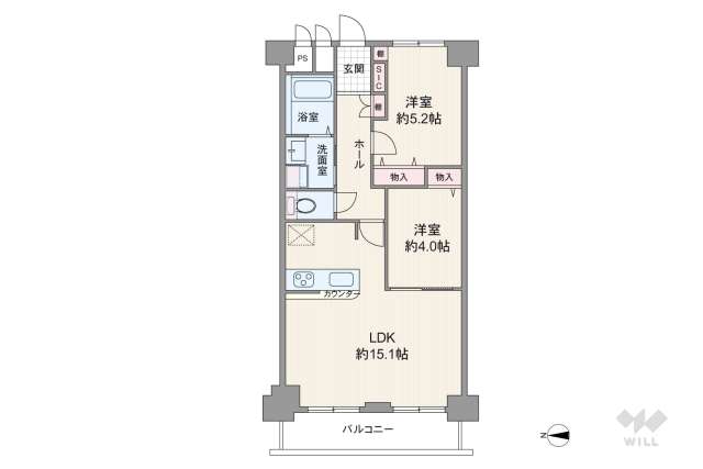 マンション西宮原:間取り図面