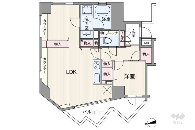 グランベル新小岩シークエンスコンフォート:間取り図面