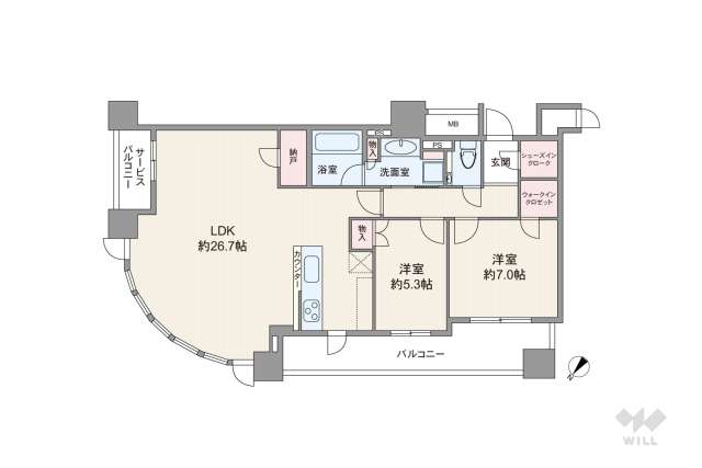 シエリアタワー中之島:間取り図面