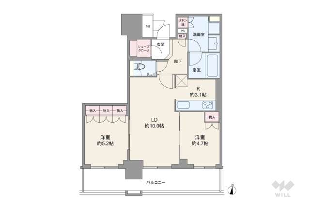 ブランズタワー梅田 North:間取り図面