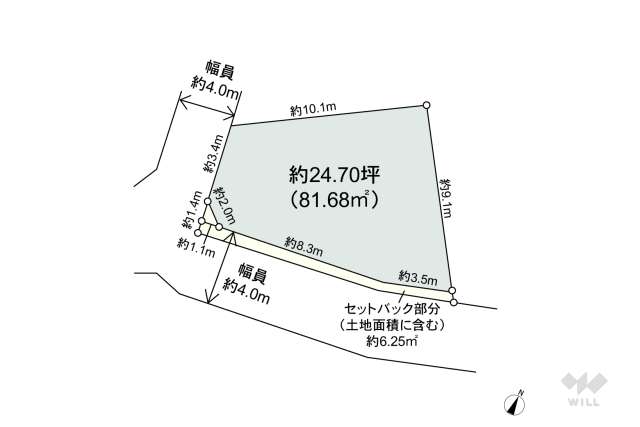 世田谷区砧4丁目 土地:間取り図面