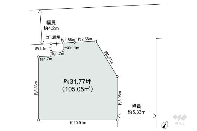 宝塚市安倉北2丁目 土地:間取り図面