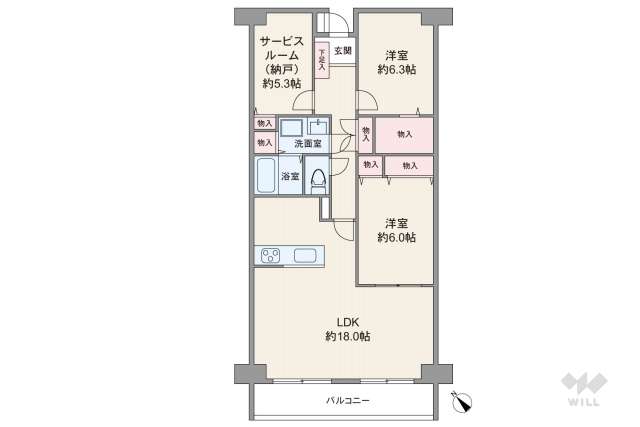 千里中央パークヒルズB棟:間取り図面