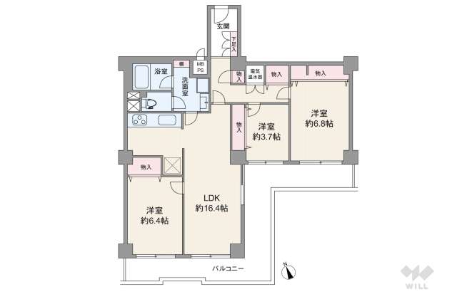 南馬込スカイハイツ:間取り図面