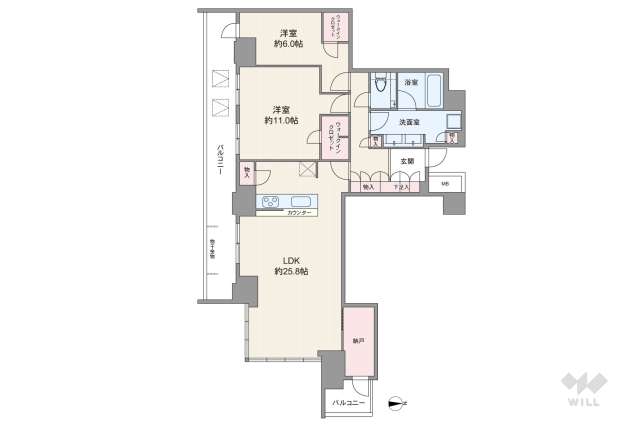 シエリアタワー大阪堀江:間取り図面