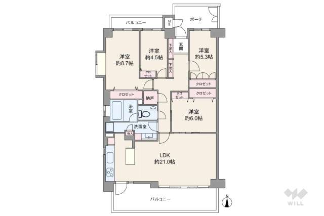 白壁町シティハウス:間取り図面