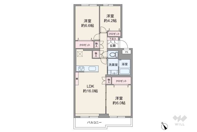 東急ドエルアルス等々力:間取り図面