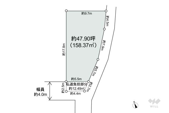春日井市穴橋町 土地:間取り図面