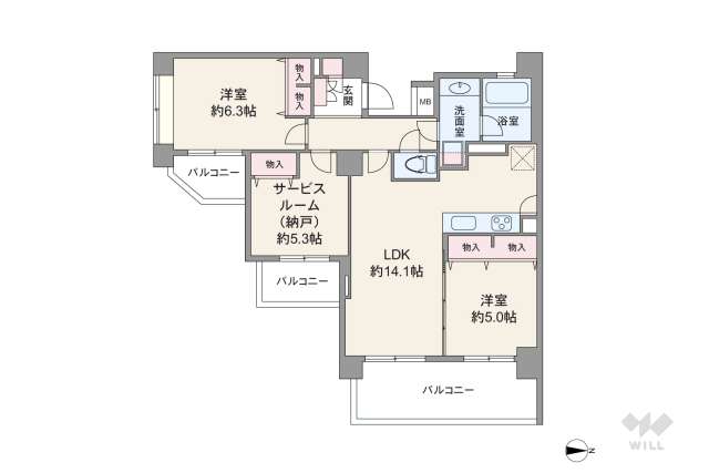 クレッセント用賀:間取り図面