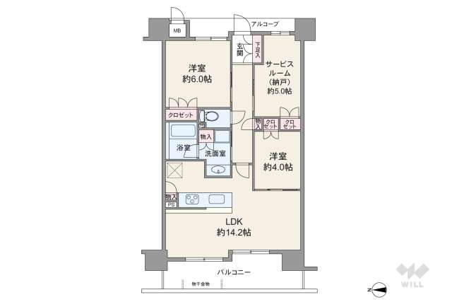 ユニハイムエクシア宝塚駅前:間取り図面