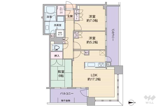 ジオタワー宝塚WEST:間取り図面
