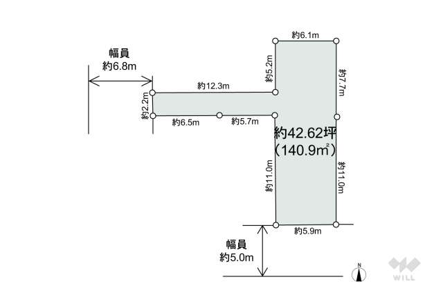 尼崎市稲葉荘1丁目 土地:間取り図面