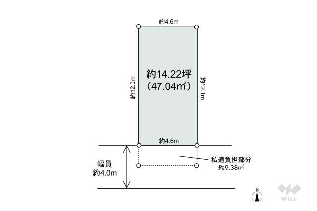 尼崎市瓦宮1丁目 土地:間取り図面