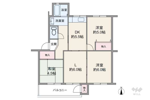 東難波住宅1号棟:間取り図面