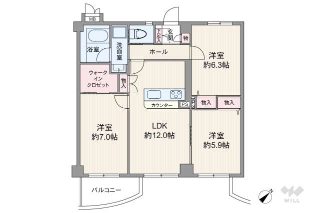 ロイヤルパレス馬込西公園:間取り図面