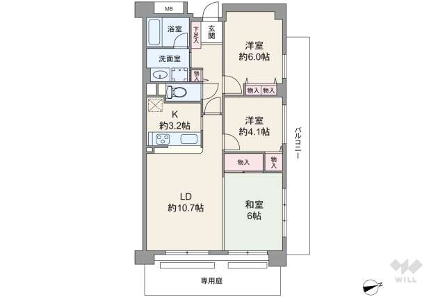 ジュビネール塚口:間取り図面