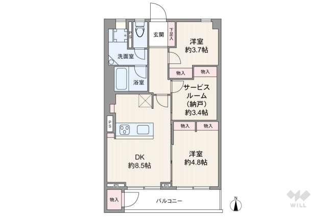 塚越住宅:間取り図面